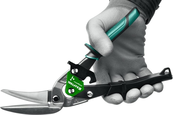 Ножницы по металлу KRAFTOOL Alligator, левые удлинённые, Cr-Mo, 280 мм 2328-LL