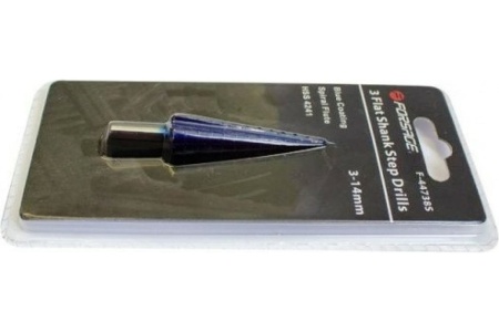 Сверло ступенчатое спиральное F-44738S (3-14 мм; HSS4241) в блистере Forsage 49821