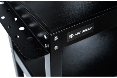 Передвижная тележка ABC с 3-мя полками, черная ПТ3-Т