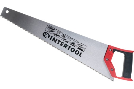 Ножовка по дереву INTERTOOL с каленым зубом 500 мм, 55 HRC HT-3103