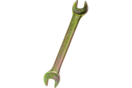 Рожковый ключ, 8x9 мм, желтый цинк СИБРТЕХ 14302 Рожковый ключ, 8x9 мм, желтый цинк СИБРТЕХ 14302