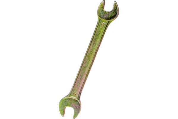 Рожковый ключ, 8x9 мм, желтый цинк СИБРТЕХ 14302