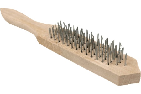 Ручная щетка по металлу SAMGRUPP с деревянной ручкой, 5 рядов 16079