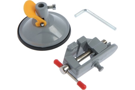 Мини-тиски TUNDRA алюминиевые  крепление на присоске, поворотные на 180, 35 мм 7003027