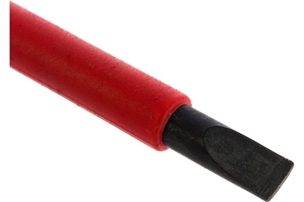 Отвертка Kraftool Expert высоковольтная Cr-Mo-V стержень двухкомпонентная маслобензостойкая рукоятка SL 5.5x125 мм 250083-5.5-125