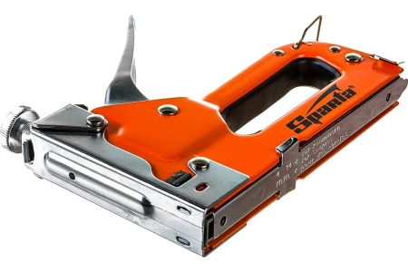 Мебельный регулируемый степлер  SPARTA со скобами 200 шт., тип скобы 53, 4-14 мм 42002