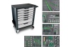 Инструментальная тележка с набором инструментов TOPTUL 7 ящиков, 261 предмет GE-26109