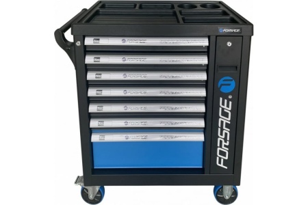 Инструментальная тележка Forsage 7-ми полочная, синяя 51057