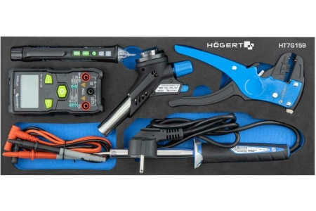Инструменты для электриков HOEGERT TECHNIK 5 шт, ложемент eva HT7G159