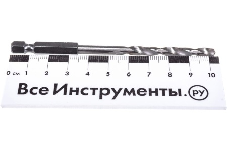 Сверло по металлу (5х106 мм; HEX 1/4) ПРАКТИКА 037-602 Сверло по металлу (5х106 мм; HEX 1/4) ПРАКТИКА 037-602