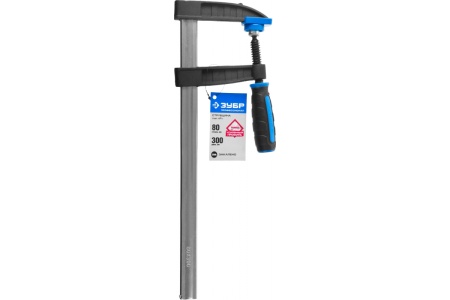 Струбцина ЗУБР ПС-30/8 тип F 300/80 мм, 32155-080-300_z01 Струбцина ЗУБР ПС-30/8 тип F 300/80 мм, 32155-080-300_z01