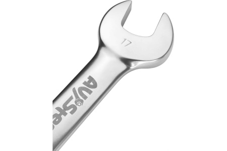 Комбинированный трещоточный укороченный ключ AV Steel 17мм шт AV-315317