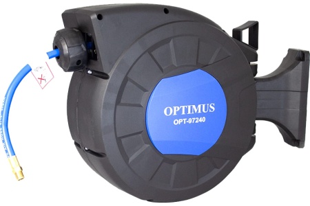 Шланг пневматический армированный pvc на катушке (15 м; 8x12 мм; 20 бар) Optimus OPT-97240
