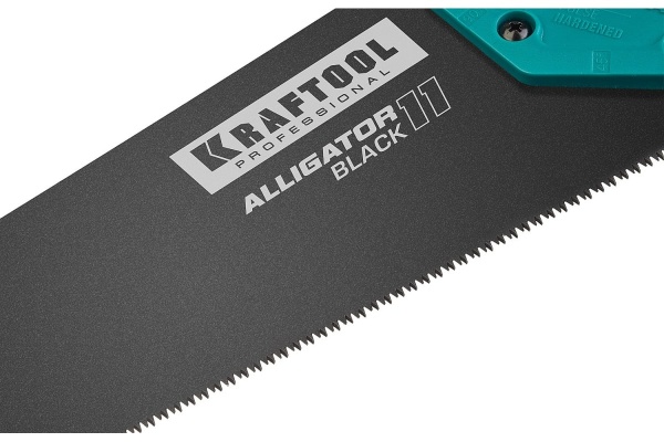 Ножовка для точного реза Kraftool "Alligator BLACK", 550 мм, 11 TPI 3D зуб, 15205-55