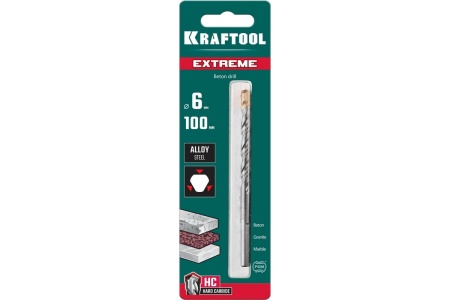Сверло по бетону KRAFTOOL Extreme 6x100 мм 29166-100-06 Сверло по бетону KRAFTOOL Extreme 6x100 мм 29166-100-06