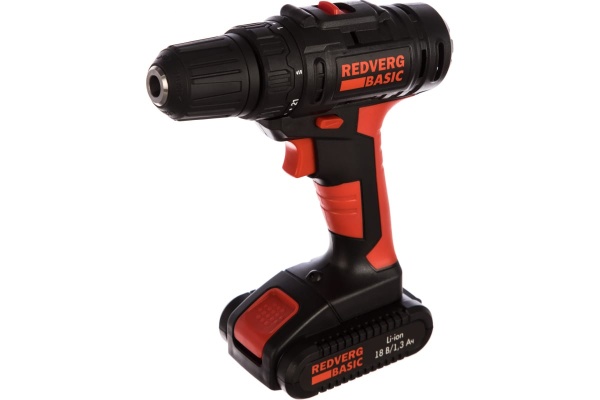 Аккумуляторная дрель-шуруповерт REDVERG Basic SD18L/1-2 6628621