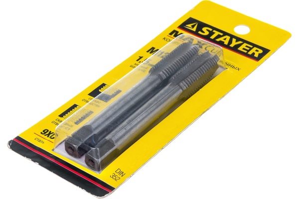 Комплект метчиков Stayer MASTER  сталь 9ХС М12х1.5 2 шт 28025-12-1.5-H2