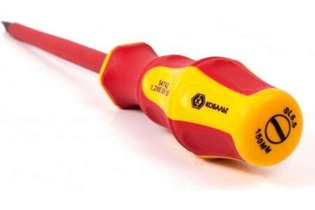 Отвертка диэлектрическая Ultra Grip SL 6,5 х 150 мм CR-V КОБАЛЬТ 646-461