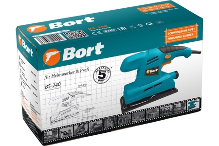 Шлифовальная вибрационная машина BORT BS-240 93410099