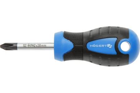 Отвертка HOEGERT TECHNIK PH2, 38 мм, сталь S2 HT1S028