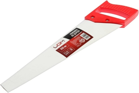 Ножовка по дереву LOM пластиковая рукоятка, 7-8 TPI, 350 мм 3581500