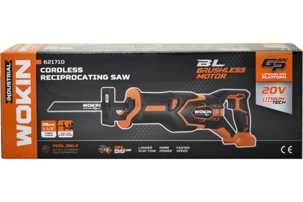 Аккумуляторная сабельная пила Wokin 20 В, 28 мм, без аккумулятора и з/у 1352921