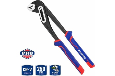 Переставные клещи WORKPRO 250 мм, 10 дюймов, CR-V WP231028
