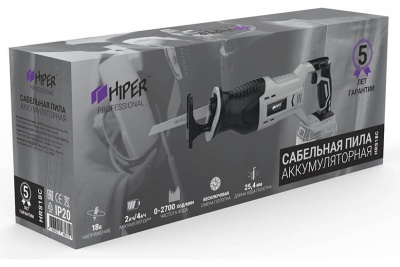 Сабельная аккумуляторная пила Hiper HRS18C
