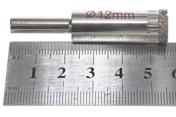 Коронка алмазная кольцевая для стекла и кафеля 12 мм FIT IT 36029