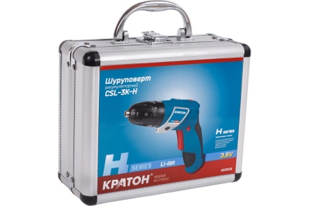 Аккумуляторный шуруповерт Кратон CSL-3K-H 3 11 01 049