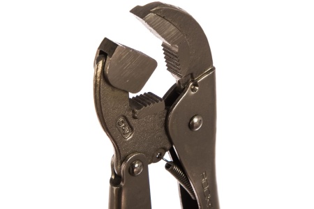 Гейферный зажим с двойным захватом и плавающей нижней губкой 10-250мм ROCKFORCE RF-614U250