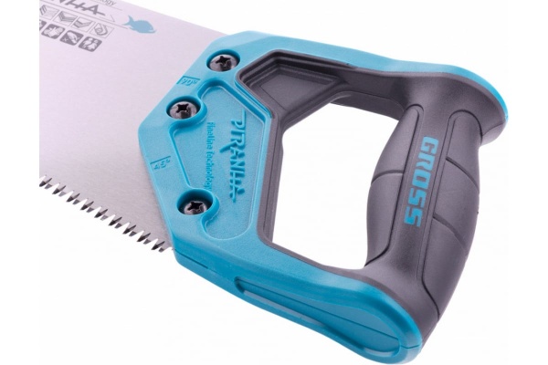 Ножовка по дереву GROSS PIRANHA 400 мм, 7-8 TPI, зуб - 3D, каленый зуб, 2-х комп. рук-ка 24109