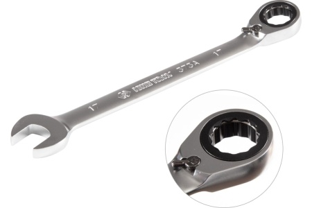 Трещоточный комбинированный ключ с реверсом KING TONY 17 мм 373A17M