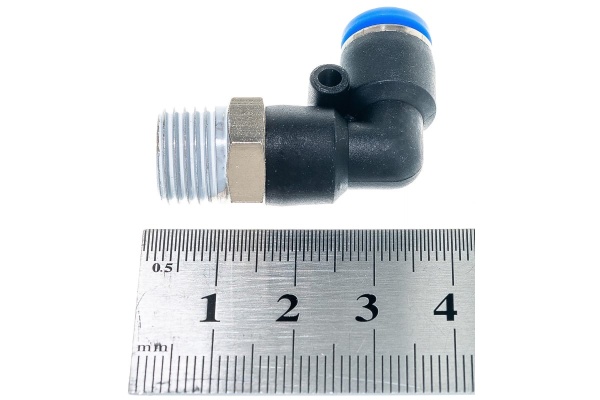 Фитинг угловой для пластиковых трубок (6 мм; 1/4М) ROCKFORCE RF-SPL06-02