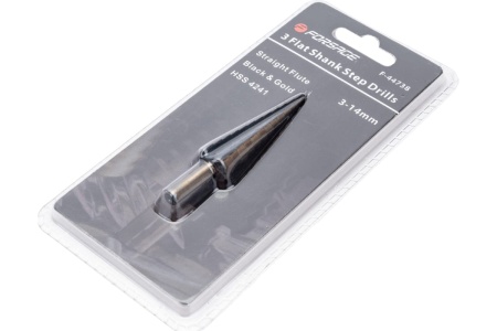 Сверло ступенчатое в блистере (3-14 мм; HSS 4241) Forsage F-44738 49820