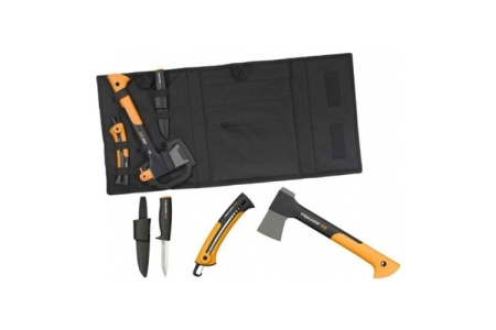 Набор Fiskars топор X7, нож 125860+пила 123870, сумка 129039