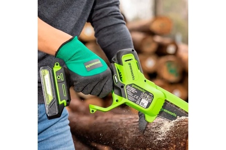 Аккумуляторная цепная мини пила GreenWorks 24V, 10 см, без АКБ и ЗУ 2008207
