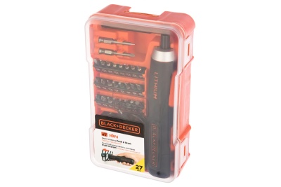 Аккумуляторная отвертка Black&Decker + 27 насадок BD40K27-RU