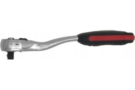 Трещотка YATO пластмассовая ручка, изогнутая, 72 зубца, 1/2", 250 мм YT-0318