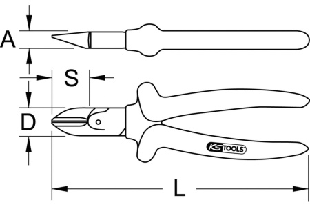 Диагональные бокорезы KS Tools 125 мм ERGOTORQUE 115.1011