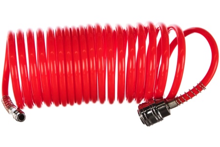 Шланг спиральный воздушный с быстросъемными соединениями (5 м; 6х8 мм; 18 бар) MATRIX 57002