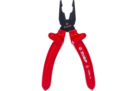 Комбинированные, диэлектрические, высоковольтные плоскогубцы до ~1000В, 180мм Зубр "ЭКСПЕРТ" "ЭЛЕКТРИК" 2214-1-18_z02