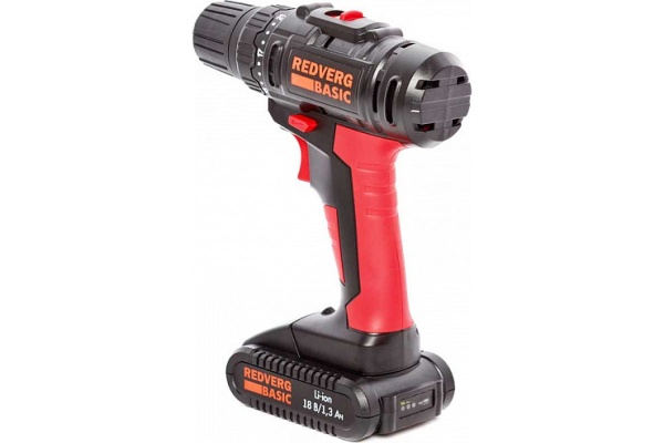 Аккумуляторная дрель-шуруповерт REDVERG Basic SD18L/1-2 6628621