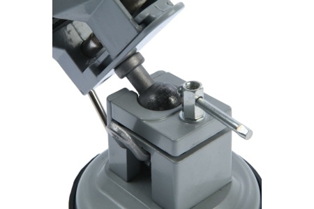 Мини-тиски ТУНДРА алюминиевые  усиленное крепление на присоске, поворотный шарнир, 75 мм 7003028