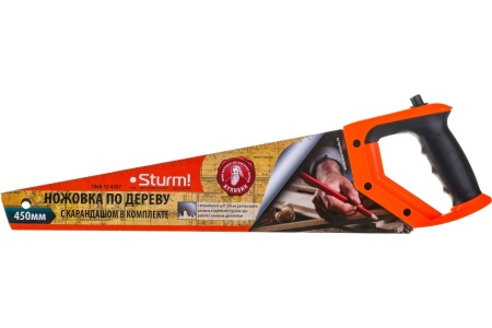 Ножовка по дереву Sturm с карандашом 450 мм,7-8 зуб/1 1060-12-4507