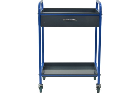 Тележка для инструментов Zatesov на две полки, открытая, c выдвижным ящиком TT-02-01-BLUE