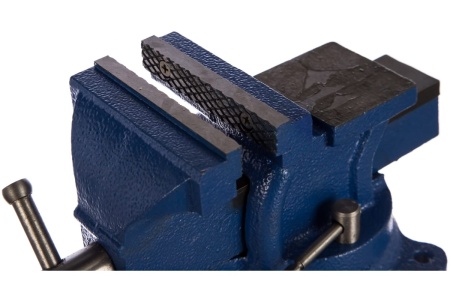 Слесарные тиски GRIFF 100 мм, поворотные, стальные губки, с наковальней 5 кг g164004