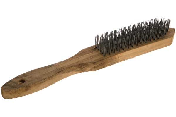 Проволочная щетка, 5 рядов проволоки, деревянная рукоятка Top Tools 14A605