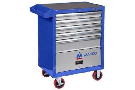 Набор инструментов МАСТЕР 205 предметов МАСТАК 52-05205B в синей тележке