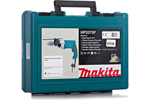 Двухскоростная ударная дрель Makita HP 2070 F